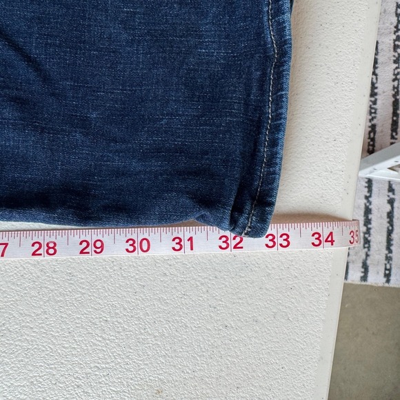 True Religion Rocco Jeans Mens 36 Blue Dark Wash Relaxed Skinny Denim Pants - Picture 6 of 8